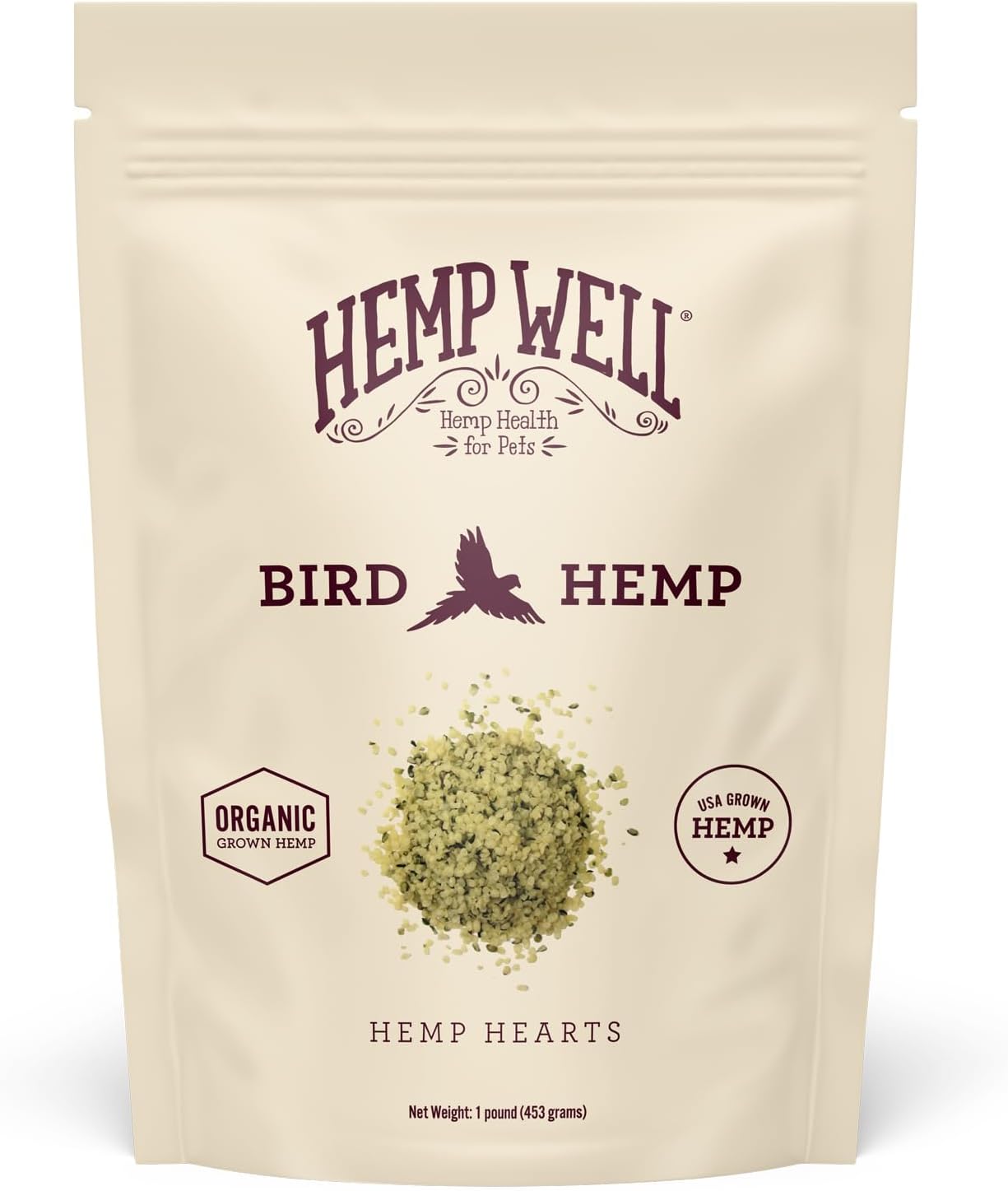 Organic Hemp Hearts for Birds | Feather Plucking & Immune Support