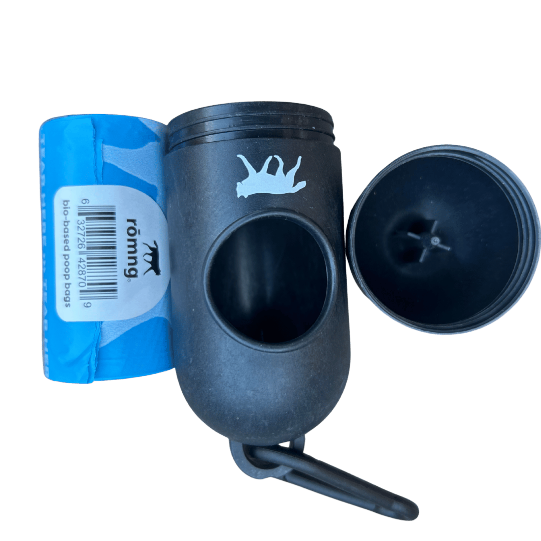 Bio-Based Dog Poop Bags + Bamboo Fiber Dispenser | 30% Less Plastic — rōmng