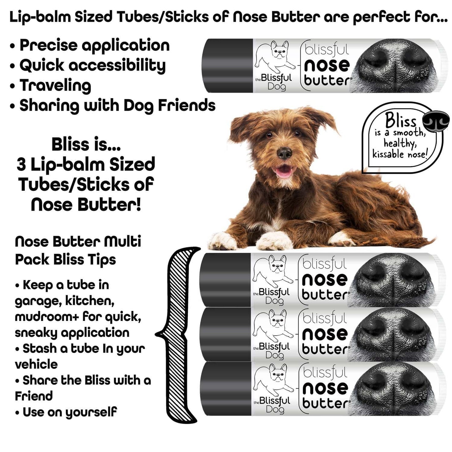 Nose Butter® by The Blissful Dog – All-Natural Dog Dry Nose Treatment