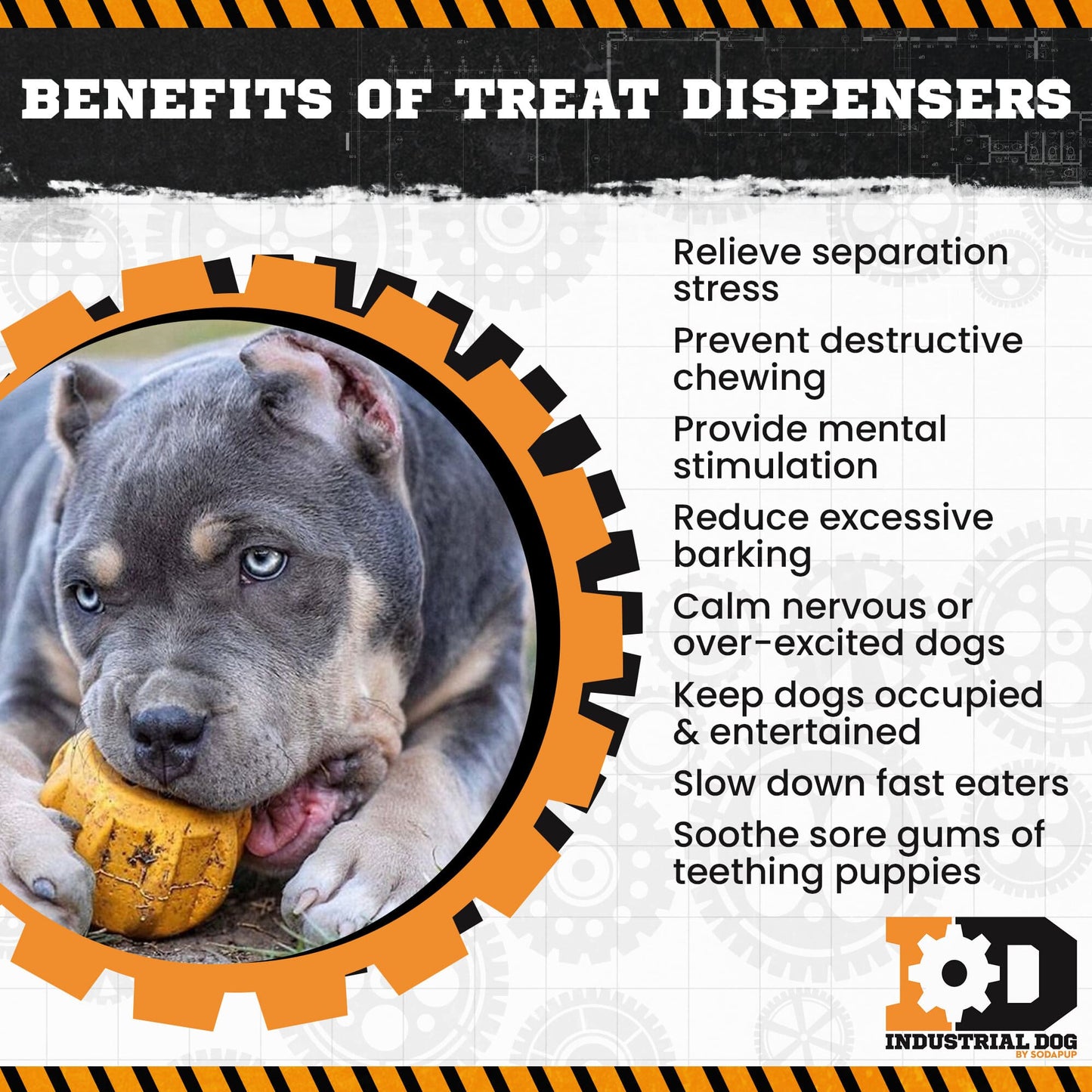 SodaPup Gear eDispenser – Natural Rubber Yak Chew Holder & Treat Toy