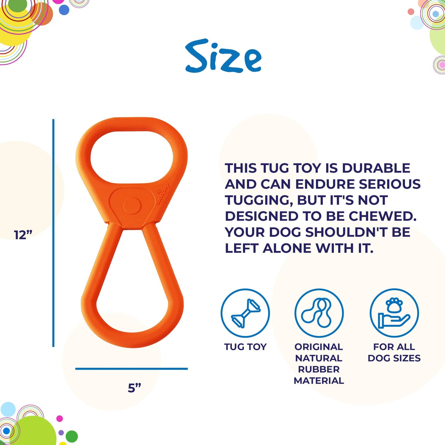 SodaPup Pop Top Natural Rubber Tug Toy – USA Made