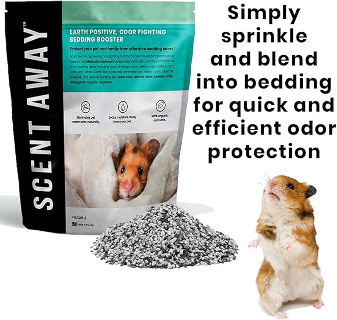 Scent Away Natural Small Animal Bedding Deodorizer, Fragrance-Free (4 LB)
