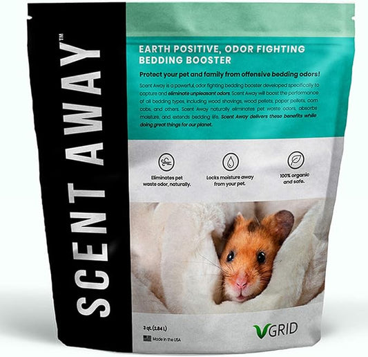 Scent Away Natural Small Animal Bedding Deodorizer, Fragrance-Free (4 LB)