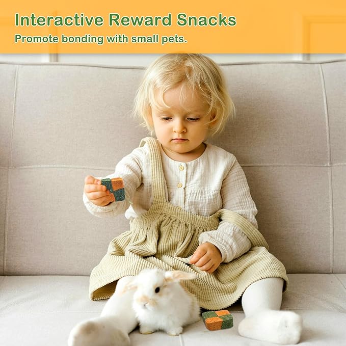 Fhiny Timothy Hay & Carrot Chew Biscuits for Small Animals (24-Pack)