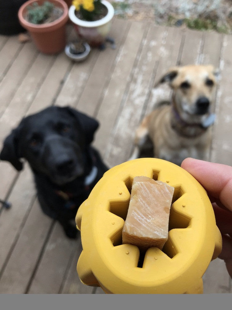 SodaPup Gear eDispenser – Natural Rubber Yak Chew Holder & Treat Toy