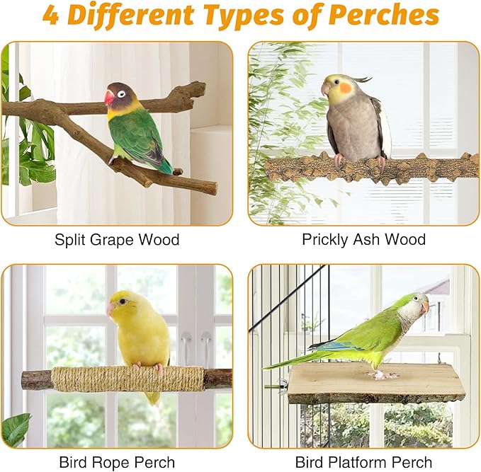 Kathson Natural Grapevine Bird Perches (5-Pack)