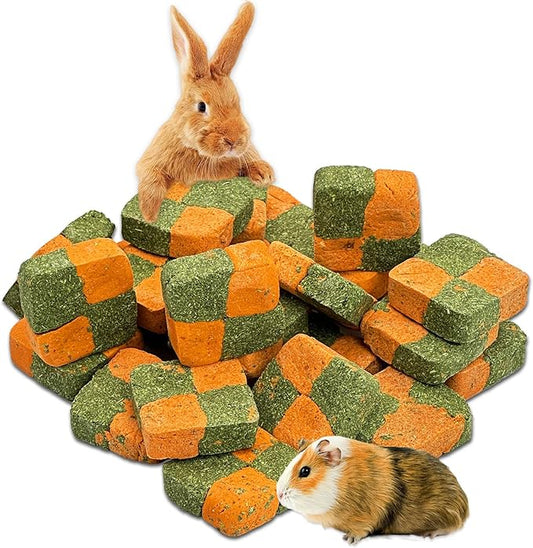 Fhiny Timothy Hay & Carrot Chew Biscuits for Small Animals (24-Pack)