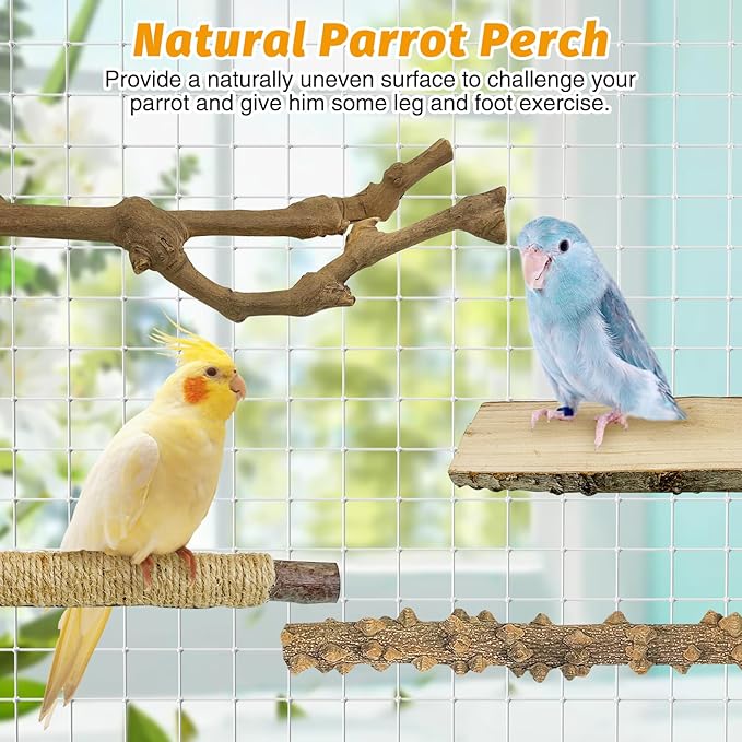 Kathson Natural Grapevine Bird Perches (5-Pack)