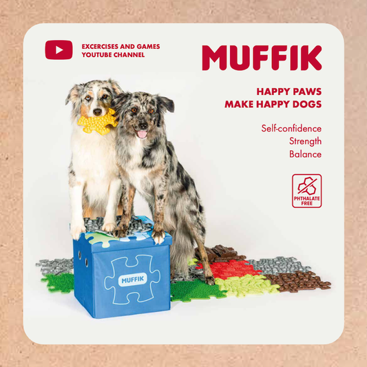 Muffik Pets Sensory Snuffle Set – 8-Piece Enrichment Play Mat for Dogs & Cats