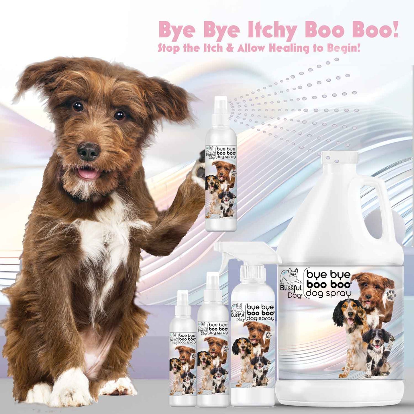 Bye Bye Boo Boo™ Dog Spray by The Blissful Dog – Natural Anti-Itch & Hot Spot Spray