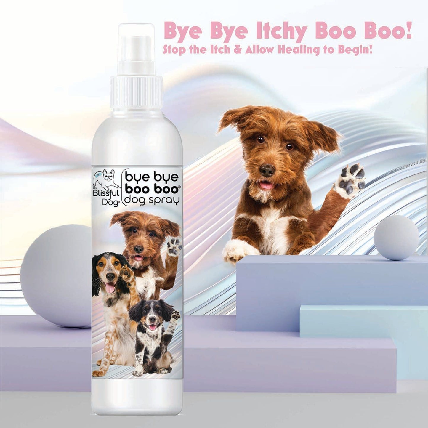 Bye Bye Boo Boo™ Dog Spray by The Blissful Dog – Natural Anti-Itch & Hot Spot Spray