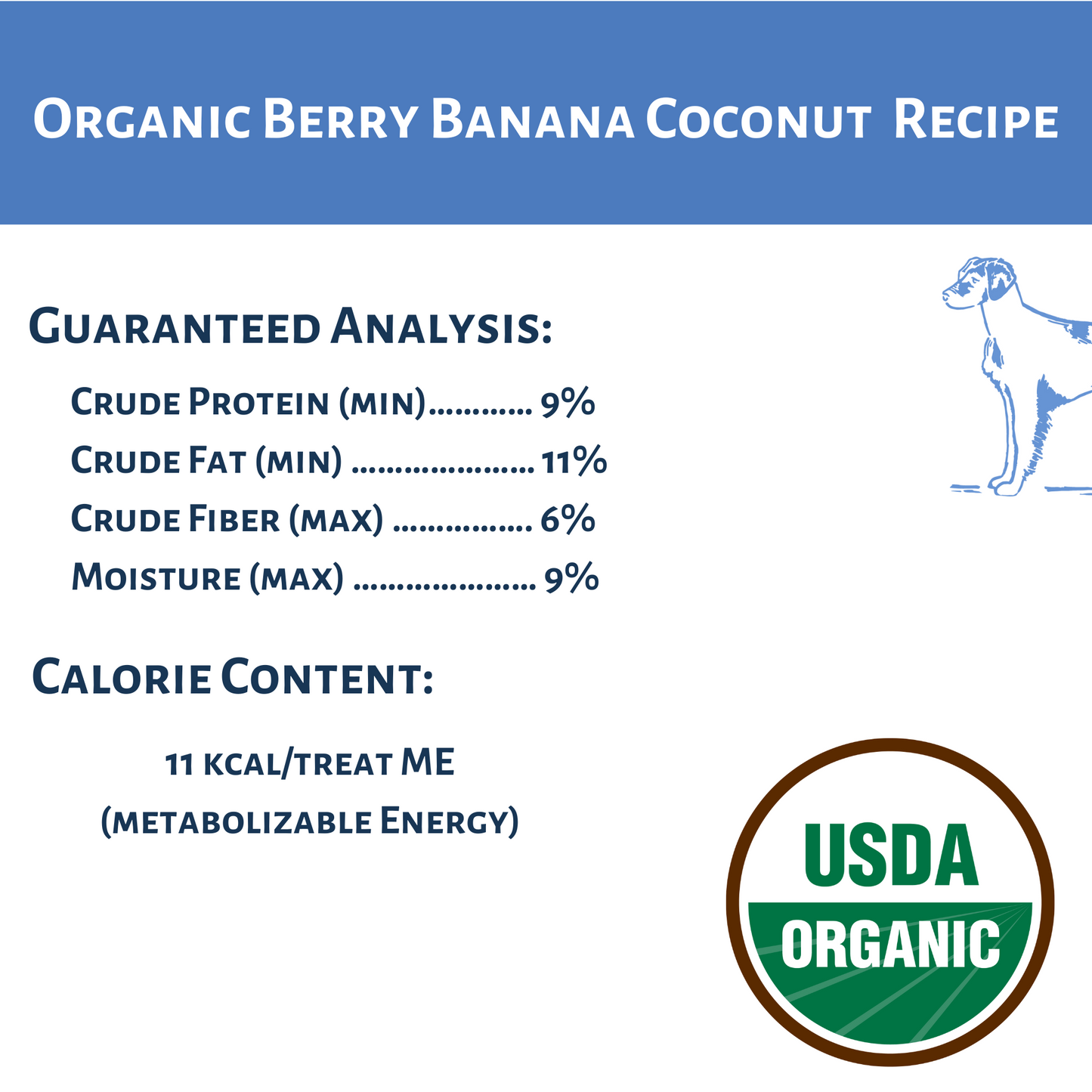 Dog Mamma's Organic Berry Banana Coconut Dog Treats – 6 oz | USDA Organic