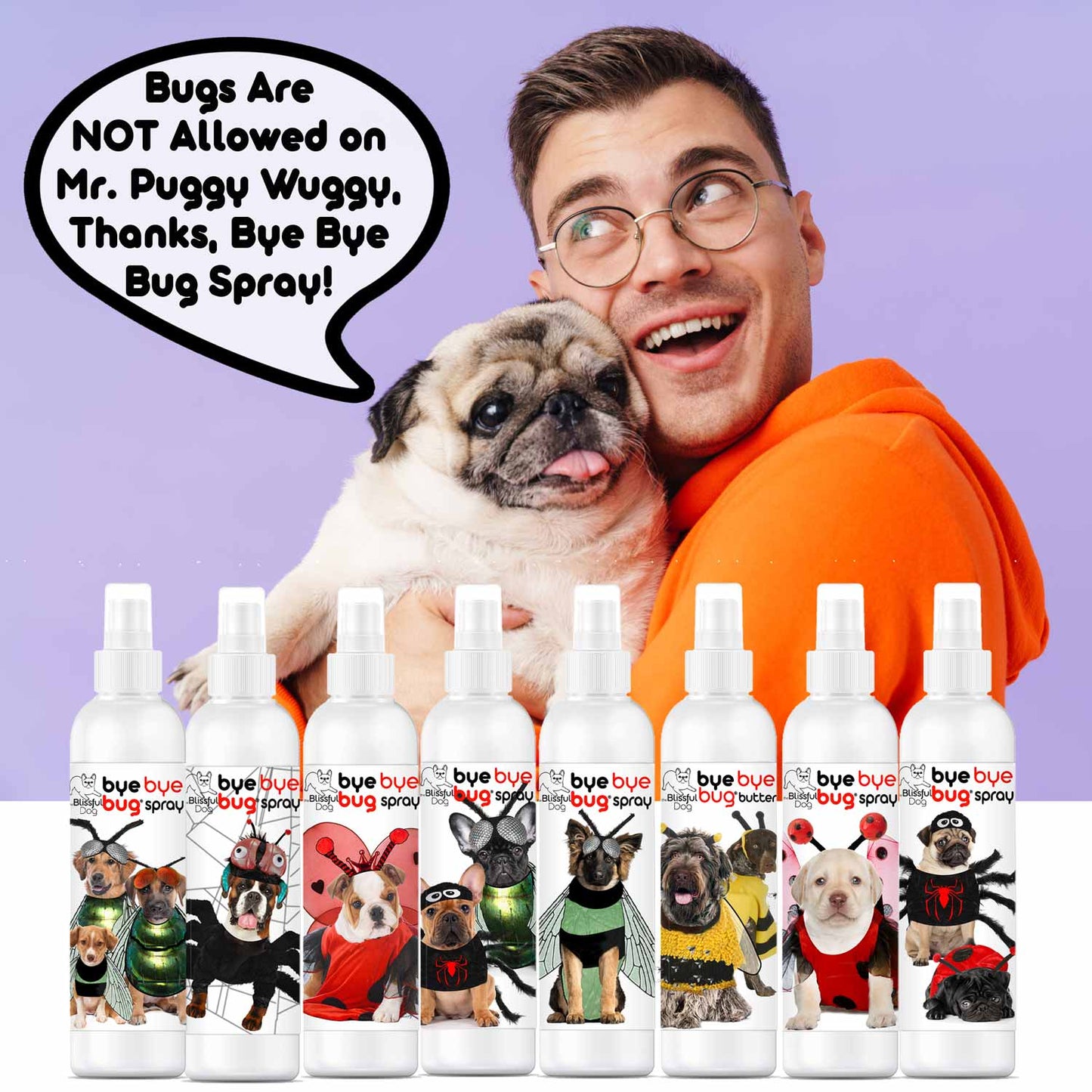 Bye Bye Bug™ Natural Dog Bug Spray by The Blissful Dog – DEET-Free Insect Repellent