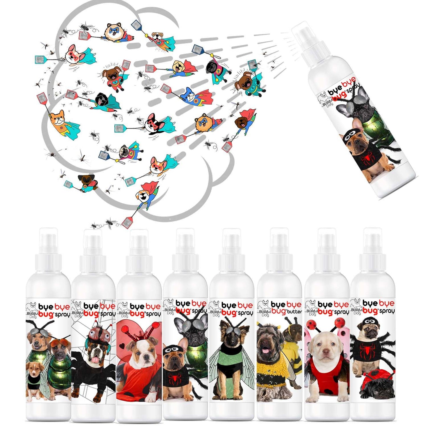 Bye Bye Bug™ Natural Dog Bug Spray by The Blissful Dog – DEET-Free Insect Repellent