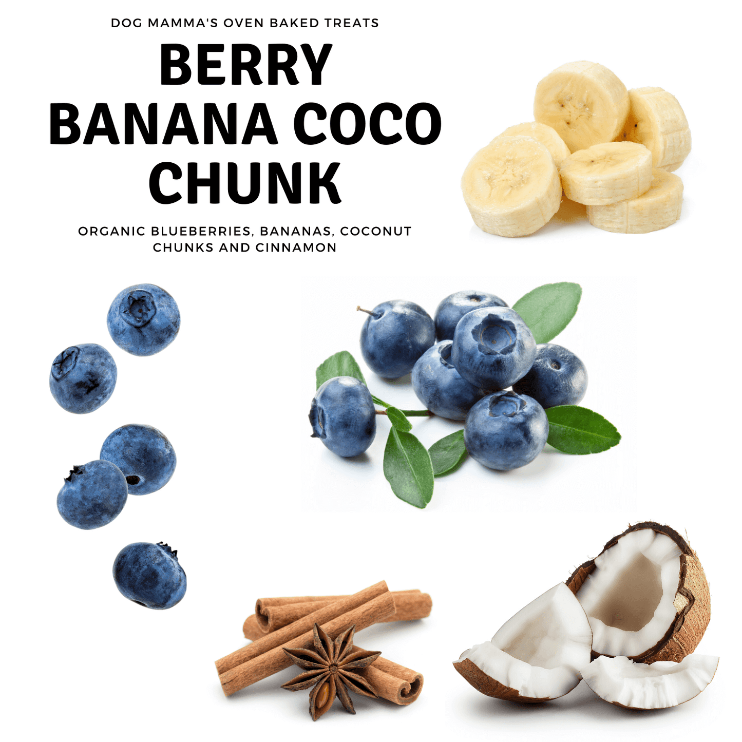 Dog Mamma's Organic Berry Banana Coconut Dog Treats – 6 oz | USDA Organic