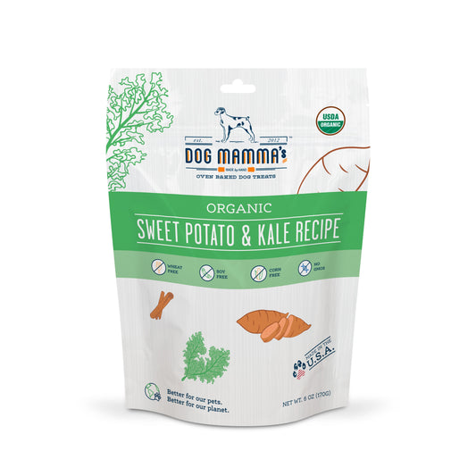 Dog Mamma's Organic Sweet Potato & Kale Dog Treats – 6 oz | USDA Organic
