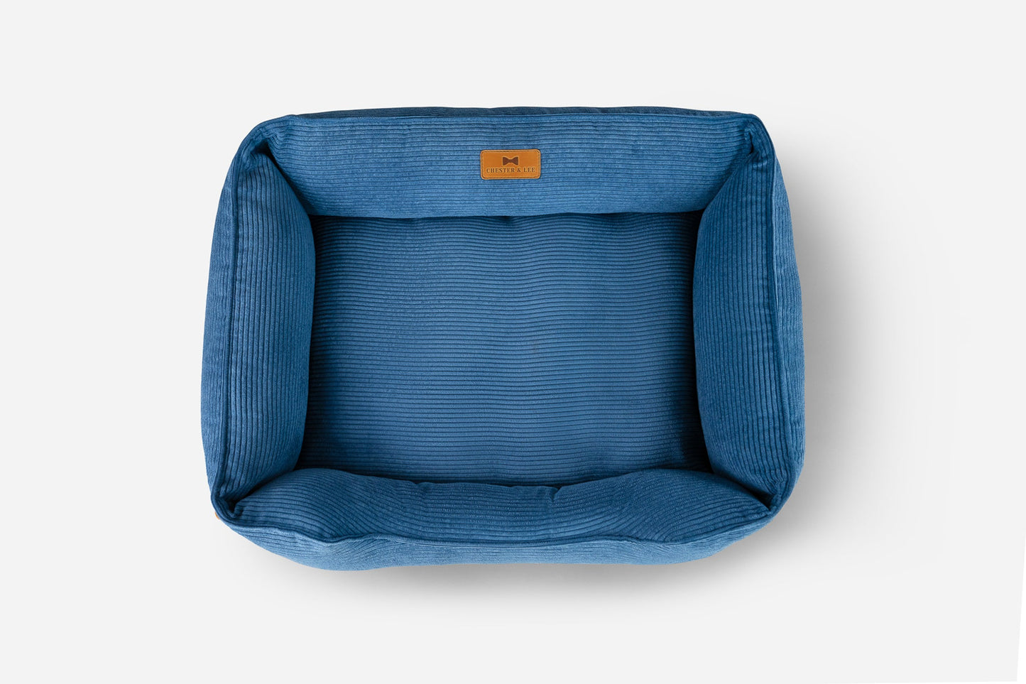Chester & Lee Fancy Corduroy Sleeper Dog Bed – Blue