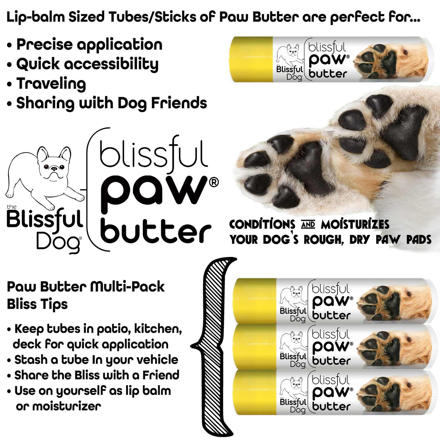 Blissful Paw® Butter by The Blissful Dog – All-Natural Paw Pad Moisturizer