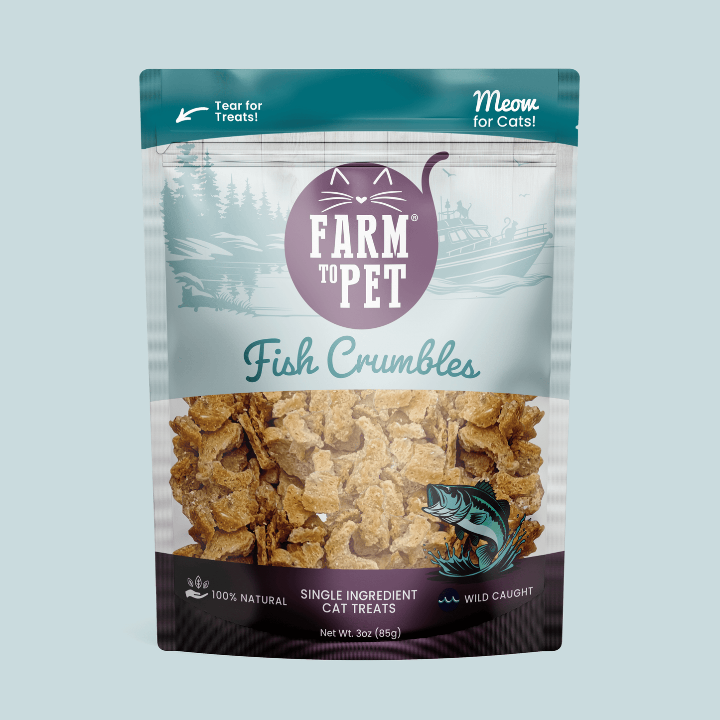 Fish Crumbles for Cats | Wild-Caught, All-Natural Cat Treats