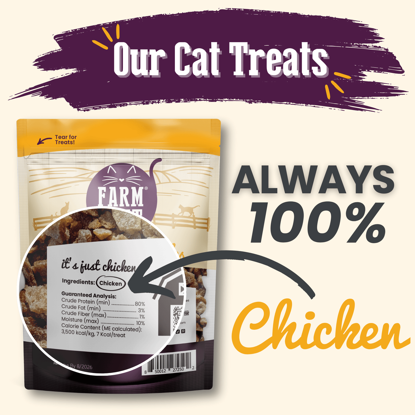 Chicken Crumbles for Cats | Single-Ingredient, Grain-Free Cat Treats