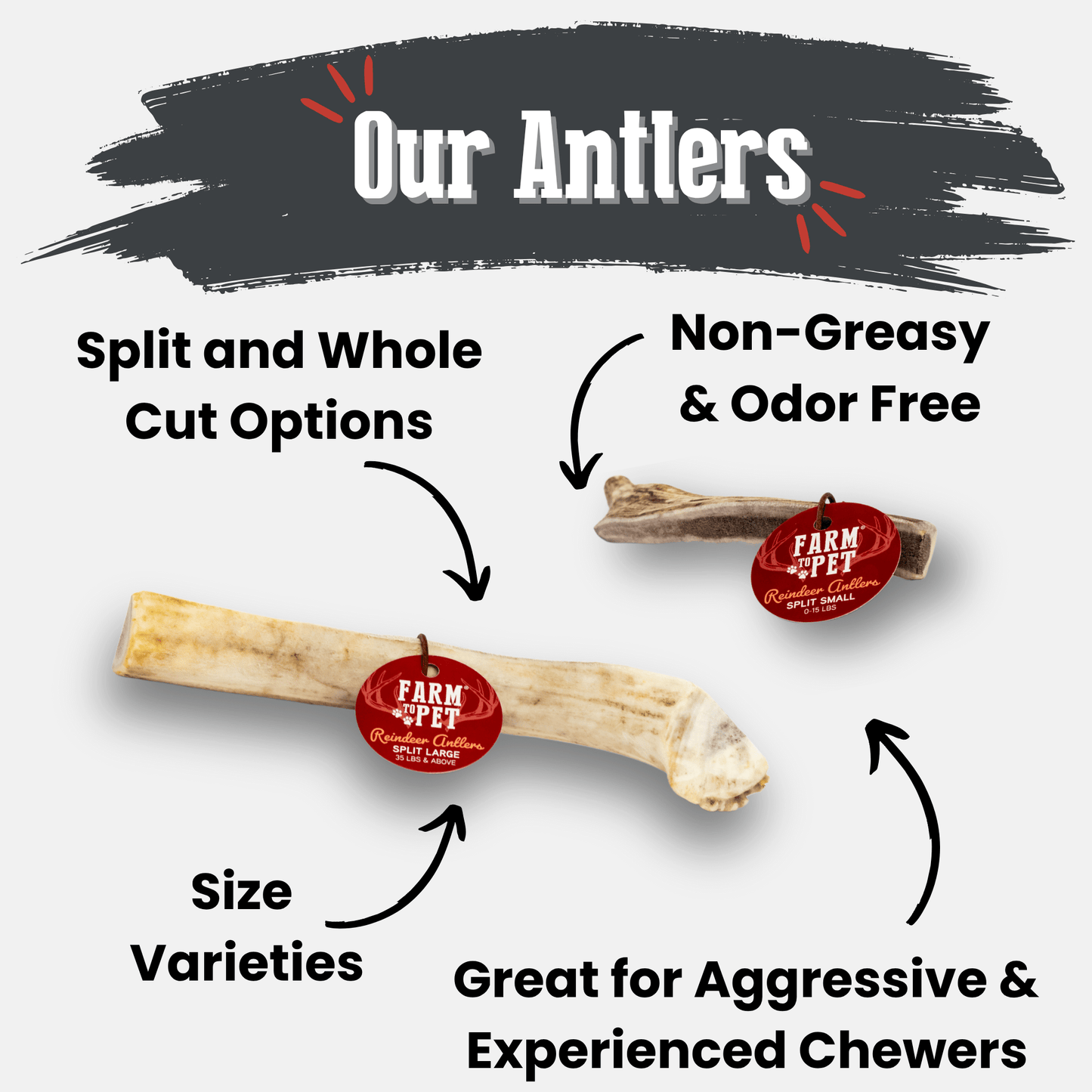 Reindeer Antler Dog Chews | Wild-Gathered, Organic Chews for Dogs
