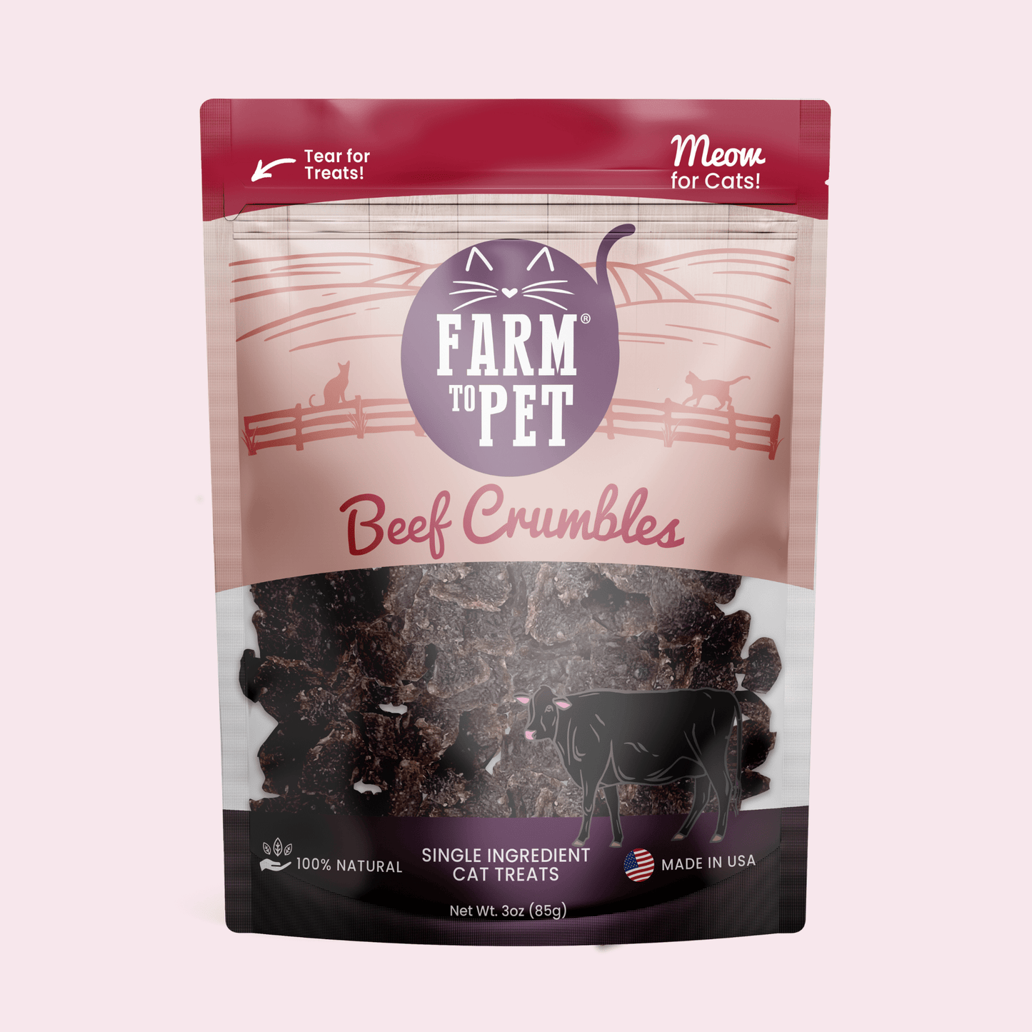 Beef Crumbles for Cats | Single-Ingredient, Grain-Free Cat Treats
