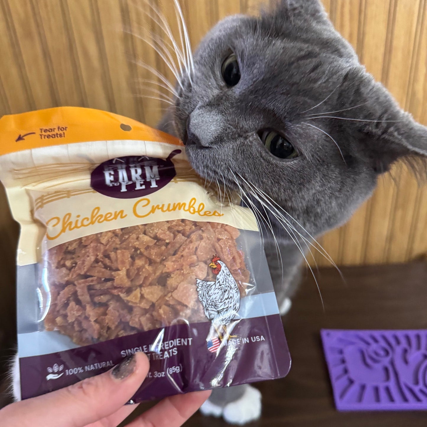 Chicken Crumbles for Cats | Single-Ingredient, Grain-Free Cat Treats