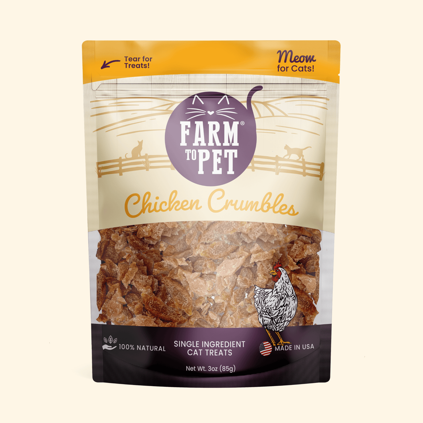 Chicken Crumbles for Cats | Single-Ingredient, Grain-Free Cat Treats