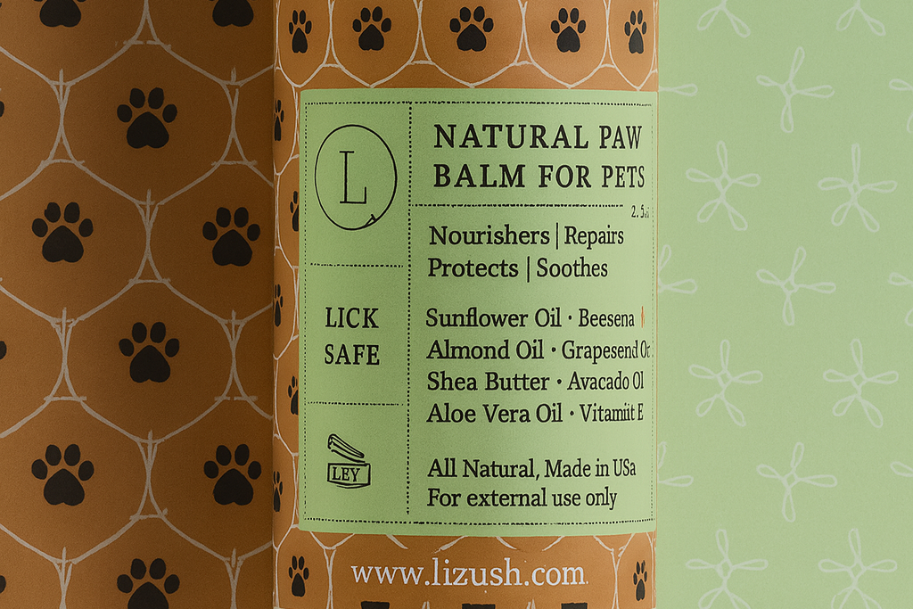 Lizush Natural Paw Balm for Dogs & Cats – Handmade, Plant-Based Protection