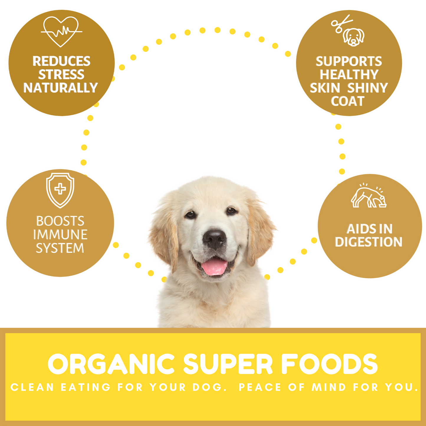 Dog Mamma's Organic Peanut Butter Banana Dog Treats – 6 oz | USDA Organic