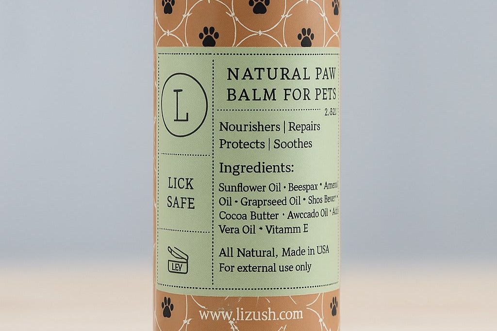 Lizush Natural Paw Balm for Dogs & Cats – Handmade, Plant-Based Protection