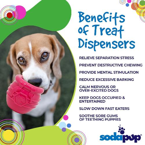 SodaPup Honey Pot Treat Dispenser & Enrichment Toy for Dogs | PUP-X Rubber | USA Made