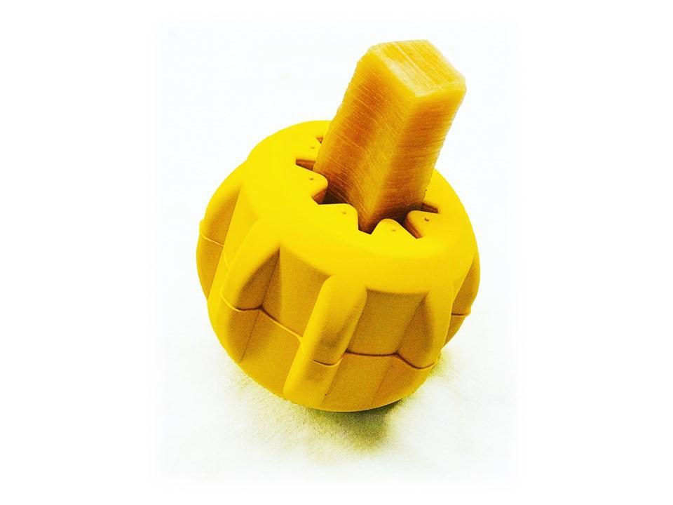SodaPup Gear eDispenser – Natural Rubber Yak Chew Holder & Treat Toy
