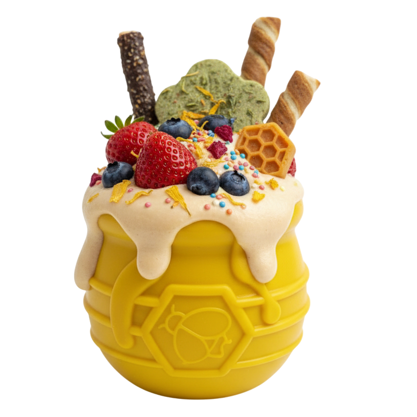 SodaPup Honey Pot Treat Dispenser & Enrichment Toy for Dogs | PUP-X Rubber | USA Made