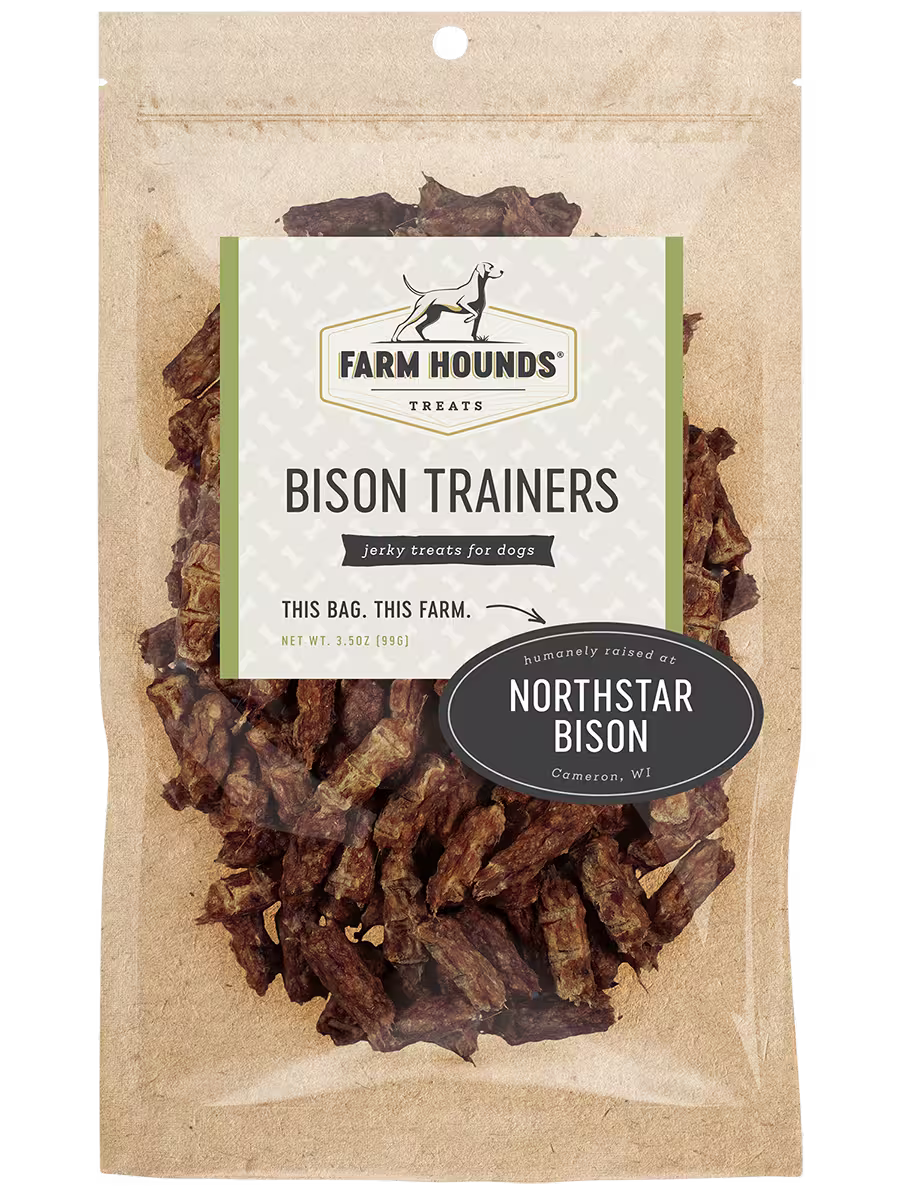 Farm Hounds Pasture-Raised Bison Trainers for Dogs – 3.5 oz