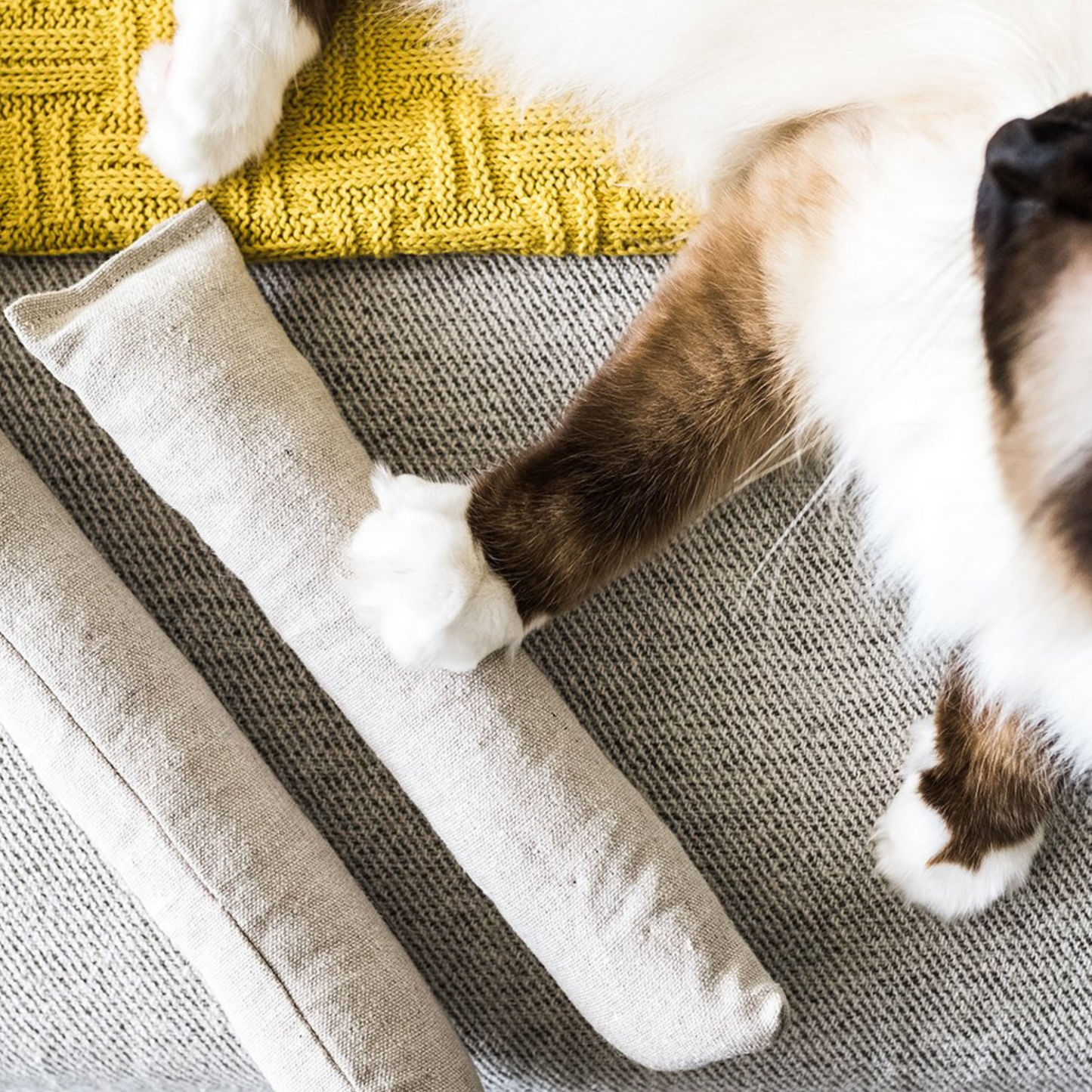 Natural Cat Kicker Toy — Hemp, Buckwheat & Organic Catnip