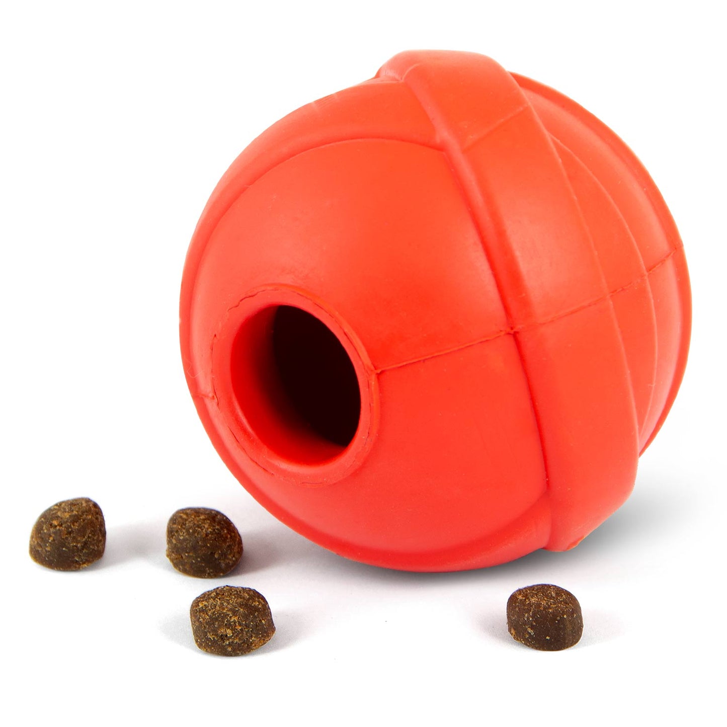 Jeffers Red Orbits Ball – Natural Rubber Treat Dispensing Dog Toy