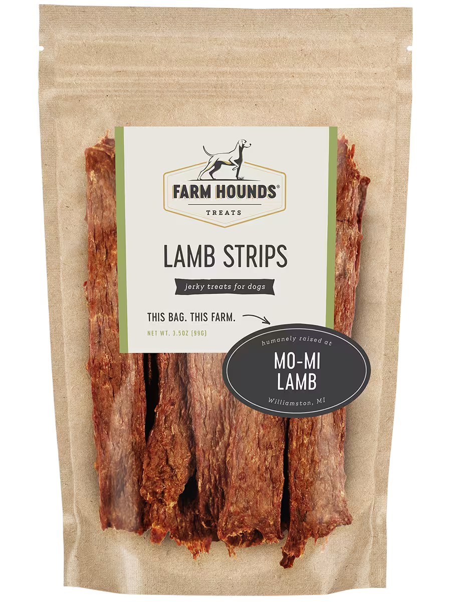 Farm Hounds Pasture-Raised Lamb Strips for Dogs – 4 oz