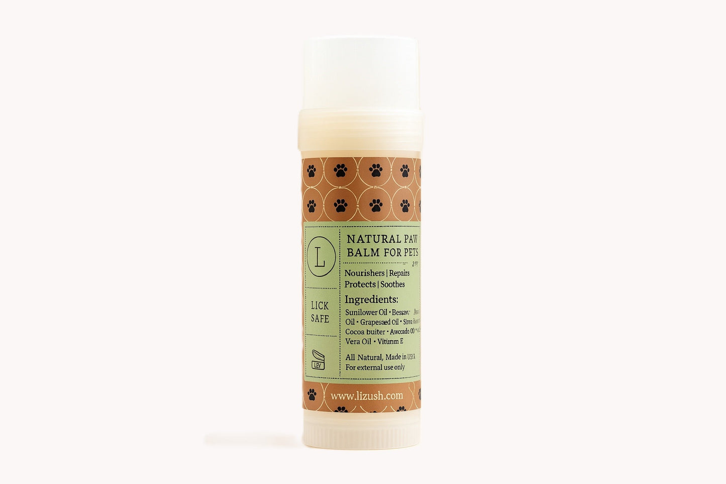 Lizush Natural Paw Balm for Dogs & Cats – Handmade, Plant-Based Protection