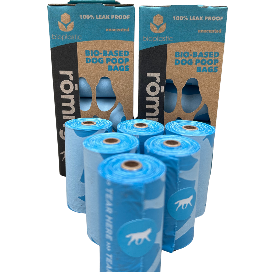 Bio-Based Dog Poop Bags | 30% Less Plastic — rōmng