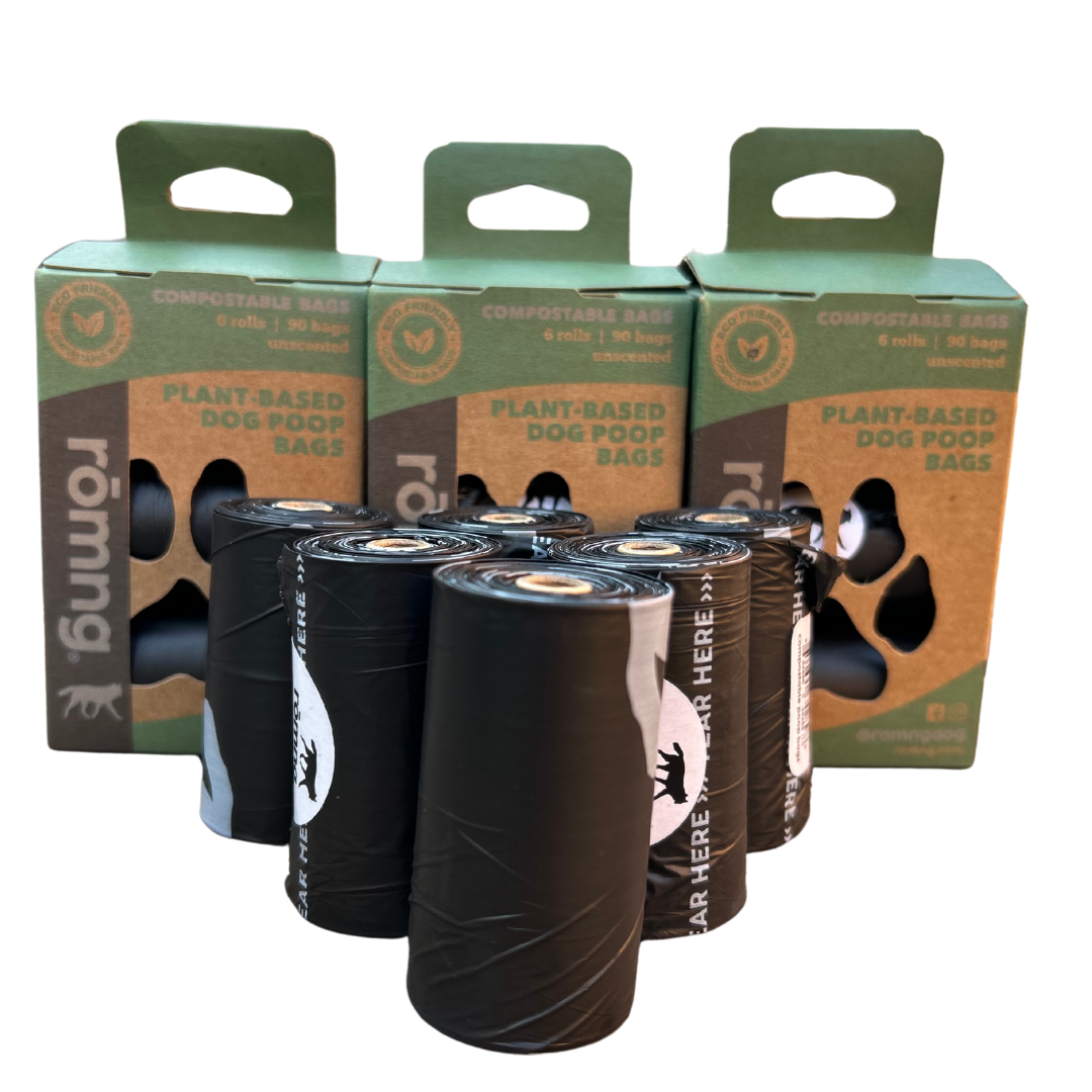 Compostable Plant-Based Dog Poop Bags | TUV Austria Certified — rōmng