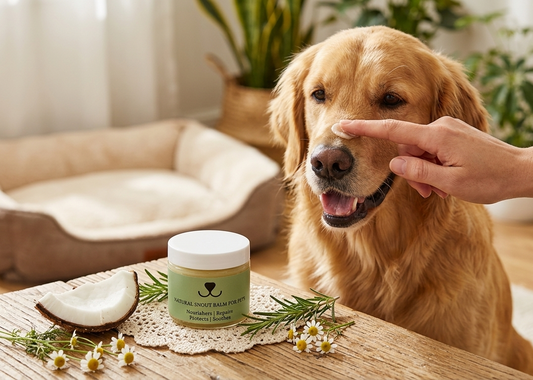 Lizush Natural Snout Balm for Dogs & Cats – Handmade, Fragrance-Free Nose Care