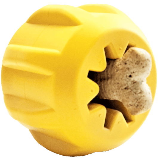 SodaPup Gear eDispenser – Natural Rubber Yak Chew Holder & Treat Toy